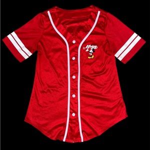 Red Mickey Mouse Baseball Top